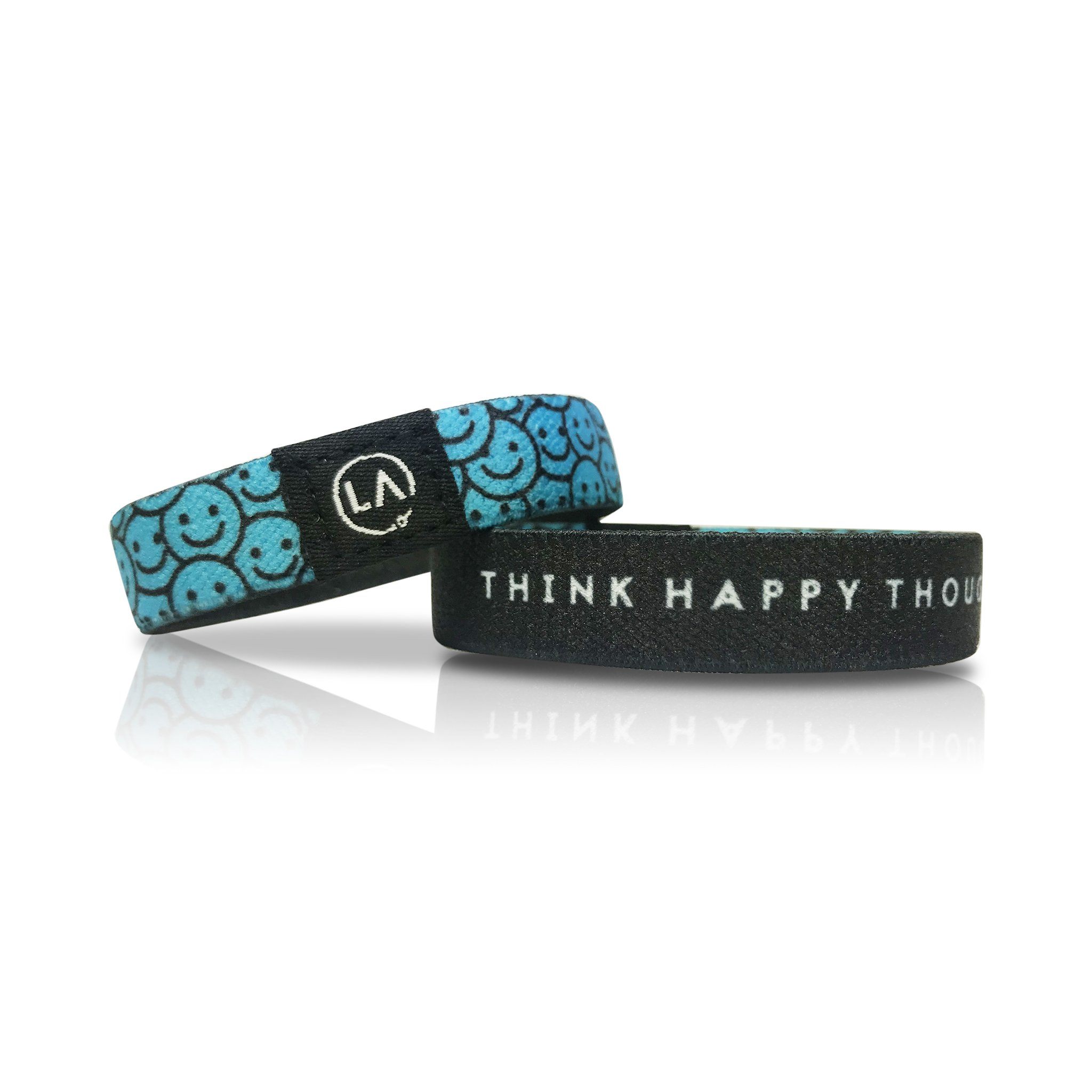Think Happy Thoughts. Happy Band Blue <p>