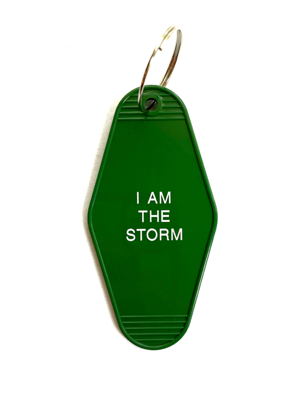 HOTEL-MOTEL KEY CHAIN — I AM THE STORM HOTEL-MOTEL KEY CHAIN — I AM THE STORM