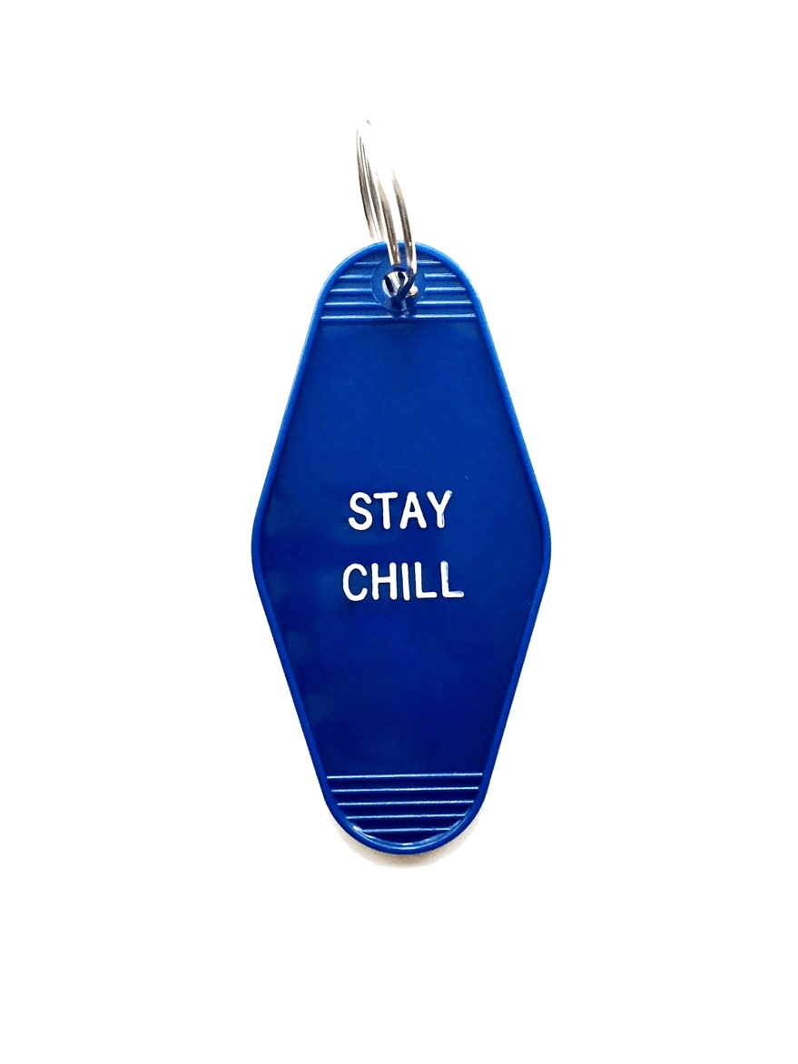 HOTEL-MOTEL KEY CHAIN — STAY CHILL Hotel-Motel Key Chain Stay Chill - La Clé