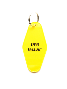 HOTEL-MOTEL KEY CHAIN — EFFIN BRILLIANT